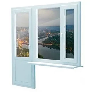 Балконный блок 1500 x 2200 - REHAU Delight-Design 32 мм Руза