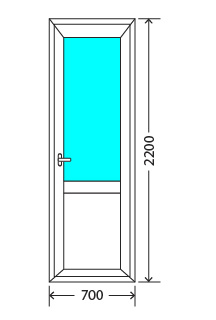 Балконный блок: дверь KBE Эталон 58 Руза